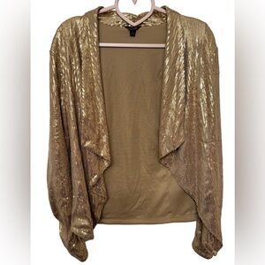 GUESS GOLD SEQUIN OPEN CARDIGAN
